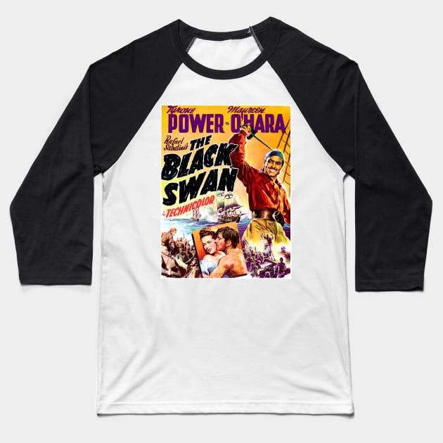 The Black Swan (1942) Baseball T-Shirt by Scum & Villainy